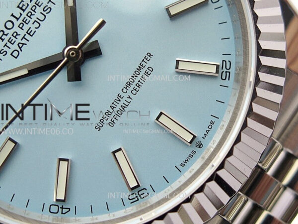 DateJust 41 126334 SS BP 1:1 Best Edition Ice Blue Dial on Jubilee Bracelet – Bild 6