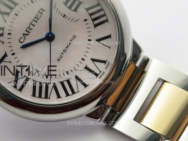 Ballon Bleu 36mm SS/RG K3F 1:1 Best Edition White MOP Dial on SS Bracelet A076 – Bild 6