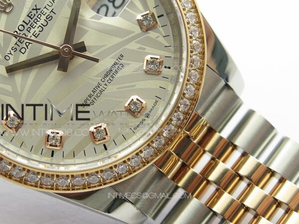 DateJust 36 SS/YG 126231 Diamonds Bezel JDF 1:1 Best Edition New Silver Dial on Jubilee SS/YG Bracelet – Bild 5