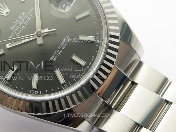 DateJust 41 126334 NTF 1:1 Best Edition 904L Steel Gray Stick Dial on Oyster Bracelet VR3235 – Bild 6