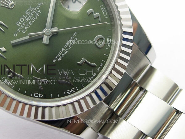 DateJust 41 126334 SS GMF 1:1 Best Edition Green Dial Arabic Markers on Oyster Bracelet – Bild 6