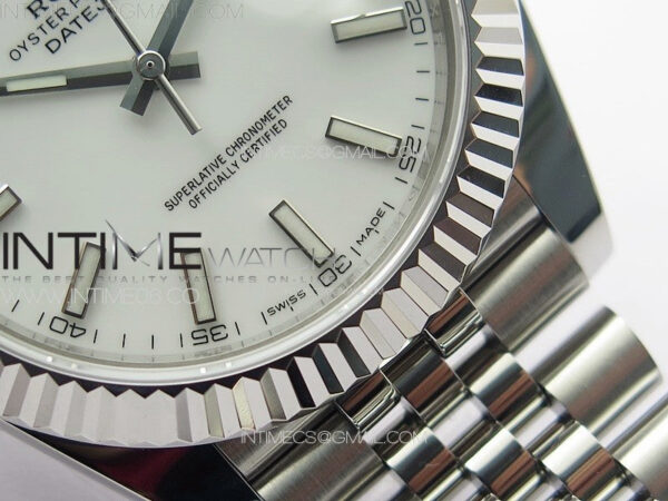 DateJust 41 126334 ZF 1:1 Best Edition 904L Steel White Dial Stick Marker on Jubilee Bracelet A2824 (Free Key Ring) – Bild 6