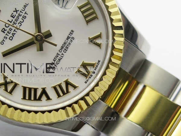 DateJust 31mm 178271 SS/YG APSF Best Edition White Dial Roman Markers on Oyster Bracelet A2824 – Bild 6