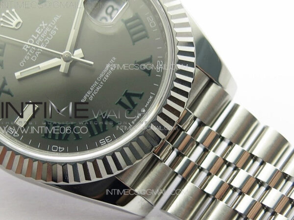 DateJust 41 126334 NTF 1:1 Best Edition 904L Steel Gray Roman Dial on Jubilee Bracelet VR3235 – Bild 6