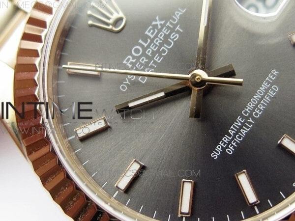 Datejust 31mm 278275 RG BP Best Edition Gray Stick Markers Dial on RG President Bracelet – Bild 6
