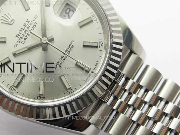 DateJust 41 126334 NTF 1:1 Best Edition 904L Steel Silver Stick Dial on Jubilee Bracelet VR3235 – Bild 5
