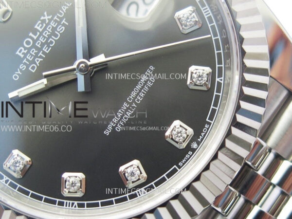 DateJust 41 126334 904L Steel NTF 1:1 Best Edition Gray Dial Crystals Makers on Jubilee Bracelet VR3235 – Bild 6