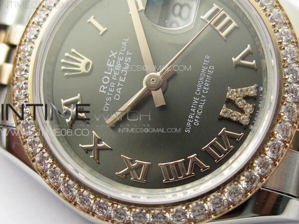 Datejust 28mm 279179 SS/RG APSF Best Edition Gray Dial Roman Markers on SS/RG Jubilee Bracelet NH05 – Bild 6