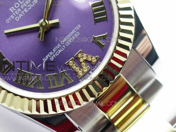 Datejust 31mm 278273 SS/YG BP Best Edition Purple Roman Markers Dial on SS/YG Oyster Bracelet – Bild 6