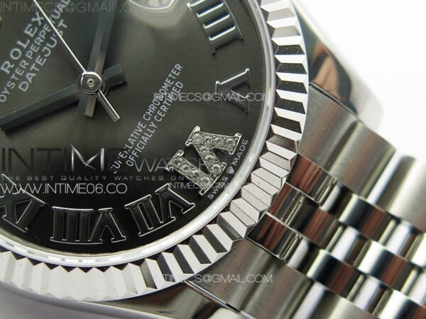 DateJust 31mm 178271 SS APSF Best Edition Gray Dial Roman Markers on Jubilee Bracelet A2824 – Bild 6