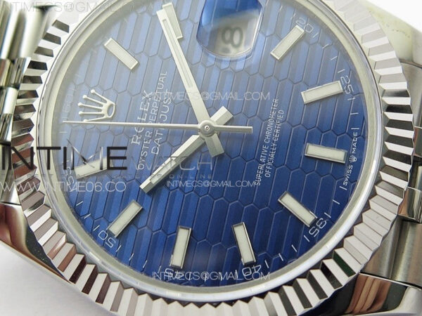 DateJust 41MM 126334 SS APSF 1:1 Best Edition Blue Fluted Dial on SS Jubilee Bracelet SA3235 – Bild 7