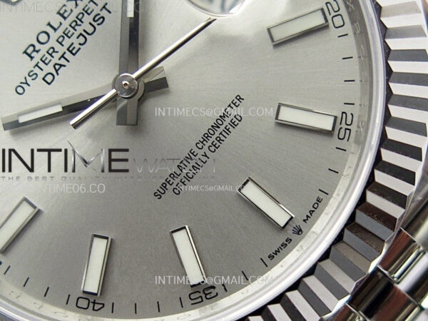 DateJust 41mm 126334 904 SS ARF 1:1 Best Edition Silver Dial Sticks Markers on Jubilee Bracelet SH3235 – Bild 5