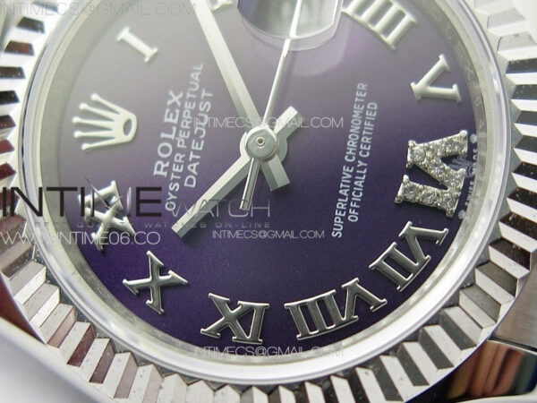 Datejust 28mm 279179 SS APSF Best Edition Blue Dial Roman Markers on SS Jubilee Bracelet NH05 – Bild 6