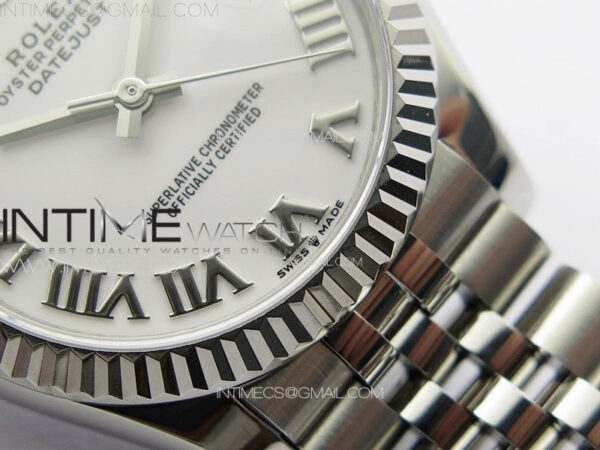 DateJust 31mm 178271 SS APSF Best Edition White Dial Roman Markers on Jubilee Bracelet A2824 – Bild 6