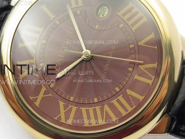 Ballon Bleu 42mm RG K3F 1:1 Best Edition Brown Texture Dial on Brown Leather Strap A2824 – Bild 6