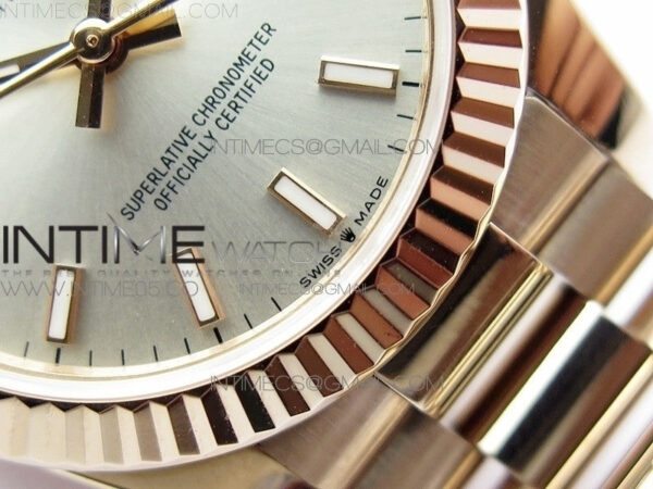 Datejust 31mm 278275 RG BP Best Edition Silver Sticks Markers Dial on RG President Bracelet – Bild 7