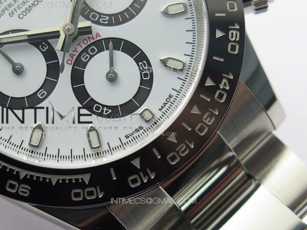 Daytona 116500 Clean 1:1 Best Edition 904L SS Case and Bracelet White Dial SA4130 – Bild 6
