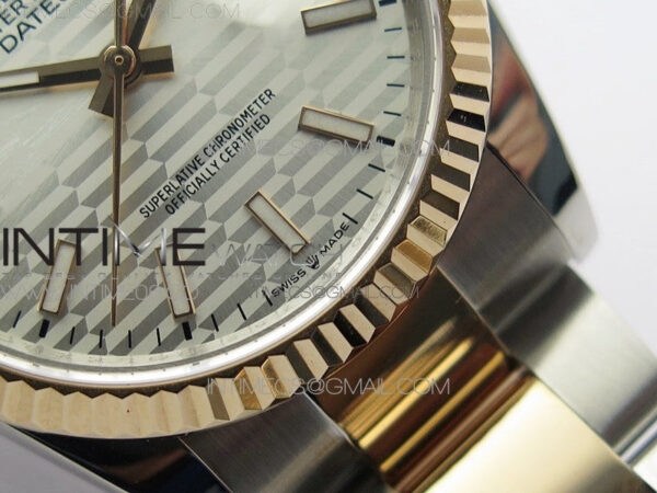 DateJust 36 SS/RG 126231 BP 1:1 Best Edition Silver Dial on Oyster Bracelet – Bild 7