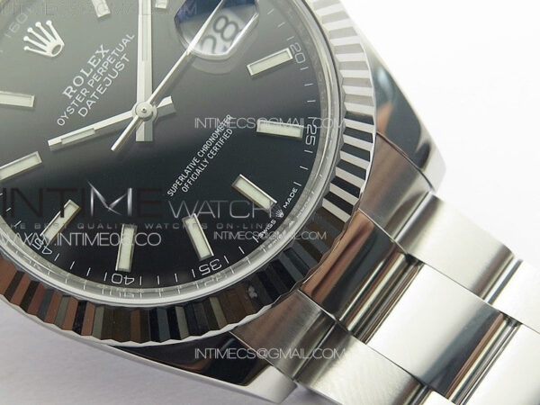 DateJust 41 126334 Clean 1:1 Best Edition 904L Steel Black Stick Dial on Oyster Bracelet VR3235 – Bild 5