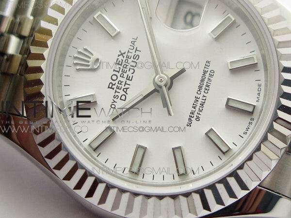 Datejust 28mm 279174 SS BP Best Edition White Sticks Markers Dial on SS Jubilee Bracelet ETA2671 – Bild 5
