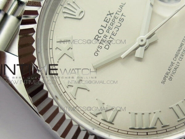 DateJust 41 126334 SS BP 1:1 Best Edition New Version Silver Roman Markers Dial on Jubilee Bracelet – Bild 6