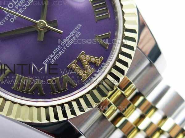 Datejust 31mm 278273 SS/YG BP Best Edition Purple Roman Markers Dial on SS/YG Jubilee Bracelet – Bild 6