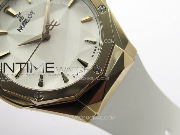 Classic Fusion Orlinski RG APSF 1:1 Best Edtion White Faceted Dial on White Rubber Strap A2892 – Bild 6