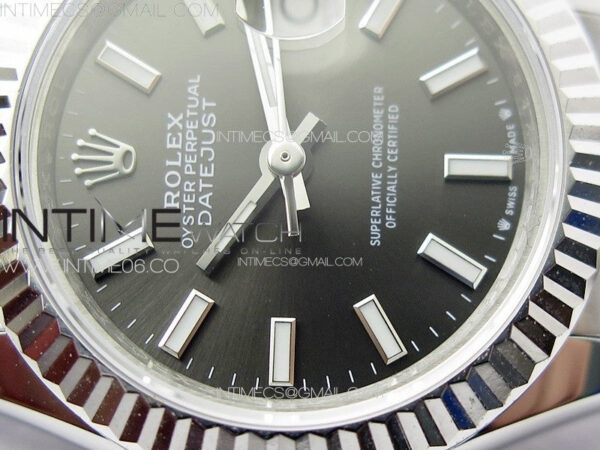 Datejust 28mm 279179 SS APSF Best Edition Gray Dial Sticks Markers on SS Jubilee Bracelet NH05 – Bild 6