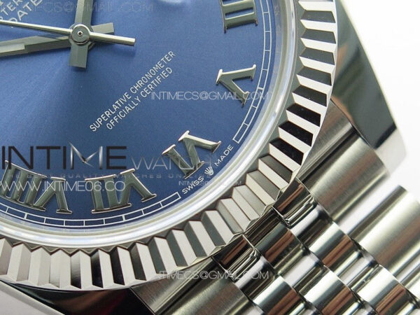 DateJust 41 126334 ZF 1:1 Best Edition 904L Steel Blue Dial Roman Marker on Jubilee Bracelet A2824 (Free Key Ring) – Bild 5