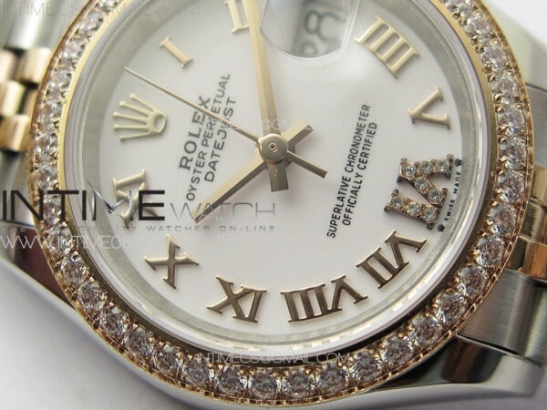 Datejust 28mm 279179 SS/RG APSF Best Edition White Dial Roman Markers on SS/RG Jubilee Bracelet NH05 – Bild 5