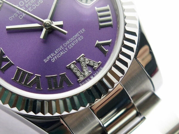 Datejust 31mm 278273 SS BP Best Edition Purple Roman Markers Dial on Oyster Bracelet – Bild 6