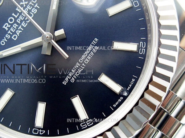 DateJust 41mm 126334 904 SS ARF 1:1 Best Edition Blue Dial Sticks Markers on Jubilee Bracelet SH3235 – Bild 6
