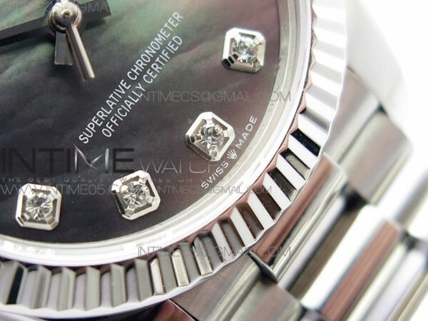 Datejust 31mm 278275 SS BP Best Edition Gray MOP Crystals Markers Dial on SS President Bracelet – Bild 6