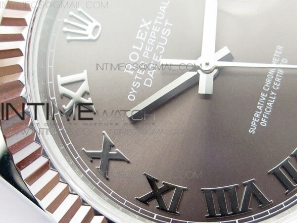 DateJust 41 126334 SS BP 1:1 Best Edition New Version Gray Roman Markers Dial on Jubilee Bracelet – Bild 6