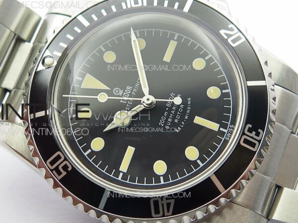 Vintage Submariner 1680 No Date SS JKF Best Edition Black Dial on SS Bracelet (Style2) A2836 – Bild 5