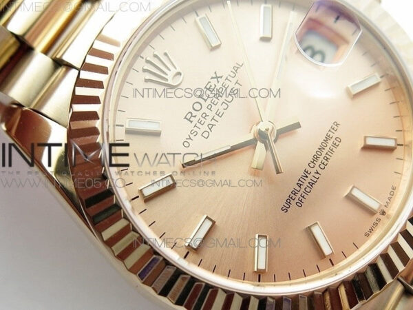 Datejust 31mm 278275 RG BP Best Edition RG Sticks Markers Dial on RG President Bracelet – Bild 5