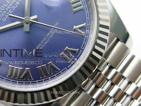 DateJust 41 126334 Clean 1:1 Best Edition 904L Steel Blue Roman Dial on Jubilee Bracelet VR3235 – Bild 6