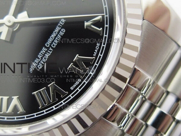 DateJust 36 116234 SS V2 904L ARF 1:1 Best Edition Black Dial Roman Markers on 904L SS Jubilee Bracelet SH3135 – Bild 6