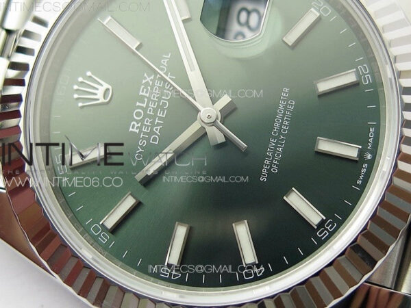 DateJust 41 126334 904L SS VSF 1:1 Best Edition Green Dial on Jubilee Bracelet VS3235 – Bild 6
