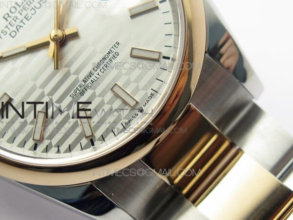 DateJust 36 SS/RG 126201 BP 1:1 Best Edition Silver Dial on Oyster Bracelet – Bild 6