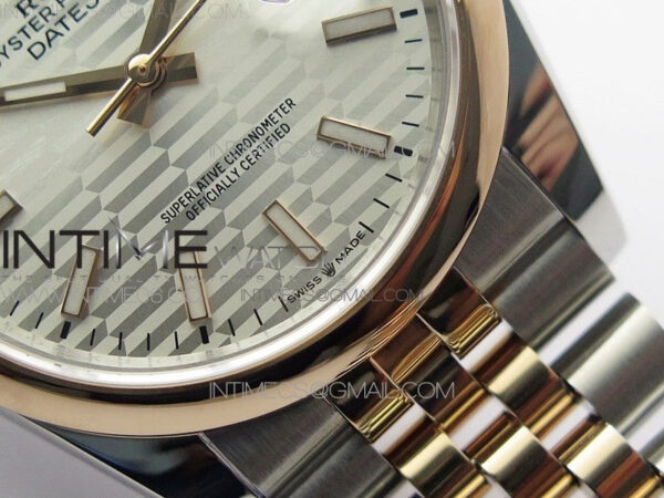 DateJust 36 SS/RG 126201 BP 1:1 Best Edition Silver Dial on Jubilee Bracelet – Bild 6