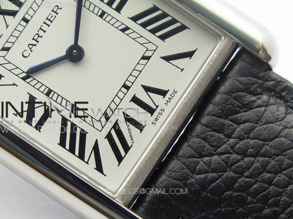 Tank Must Ladies 25mm SS K11F 1:1 Best Edition White Dial on Black Leather Strap Ronda Quartz – Bild 6