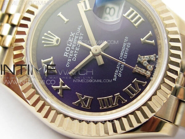 Datejust 28mm 279179 RG APSF Best Edition Blue Dial Roman Markers on SS Jubilee Bracelet NH05 – Bild 6