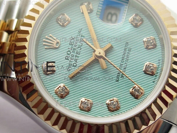 Datejust 28mm 279173 SS/RG BP Best Edition Blue Texture Dial on SS/RG Jubilee Bracelet ETA2671 – Bild 6