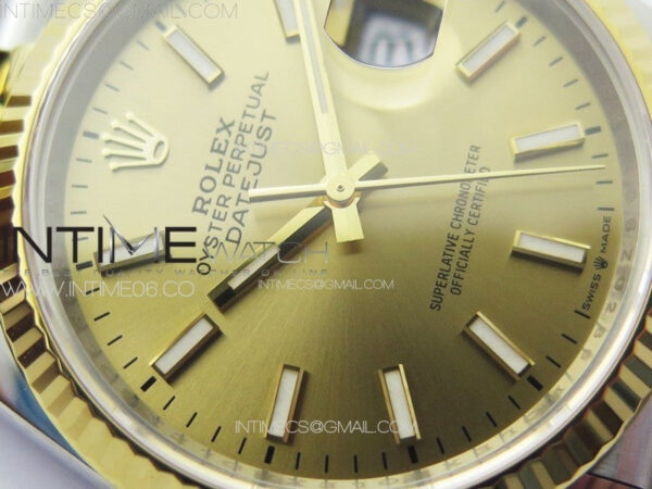 DateJust 36 904L SS/YG 126233 VSF 1:1 Best Edition Gold Stick Dial on Jubilee Bracelet VS3235 – Bild 7