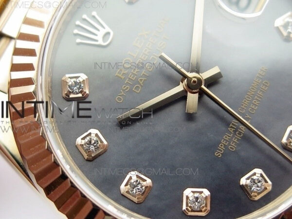 Datejust 31mm 278275 RG BP Best Edition MOP Black Crystal Markers Dial on RG President Bracelet – Bild 7