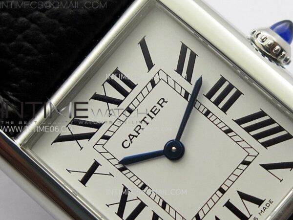 Tank Must Ladies 25mm SS AF 1:1 Best Edition White Dial on Black Leather Strap Ronda Quartz – Bild 7