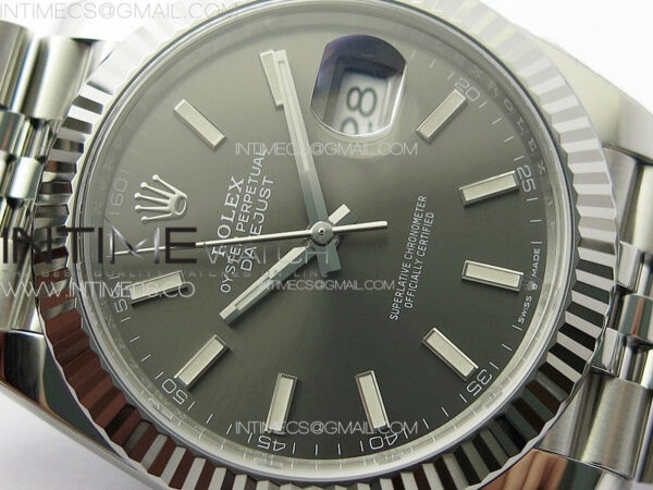 DateJust 41 126334 Clean 1:1 Best Edition 904L Steel Gray Stick Dial on Jubilee Bracelet VR3235 – Bild 7