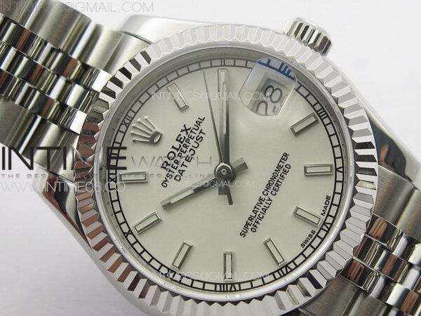 DateJust 31mm 178271 SS APSF Best Edition White Dial Sticks Markers on Jubilee Bracelet A2824 – Bild 8