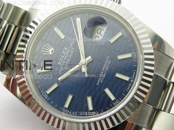 DateJust 41 126334 SS GMF 1:1 Best Edition Blue Fluted Dial on Oyster Bracelet – Bild 7